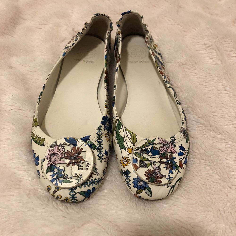 Tory Burch Mini Travel Floral Print Ballet Flats